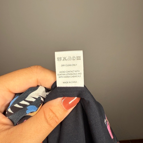 SALONI Lexi Floral Silk Asymmetrical Dress Vibrant Multicolored Size 4 - Picture 9 of 10